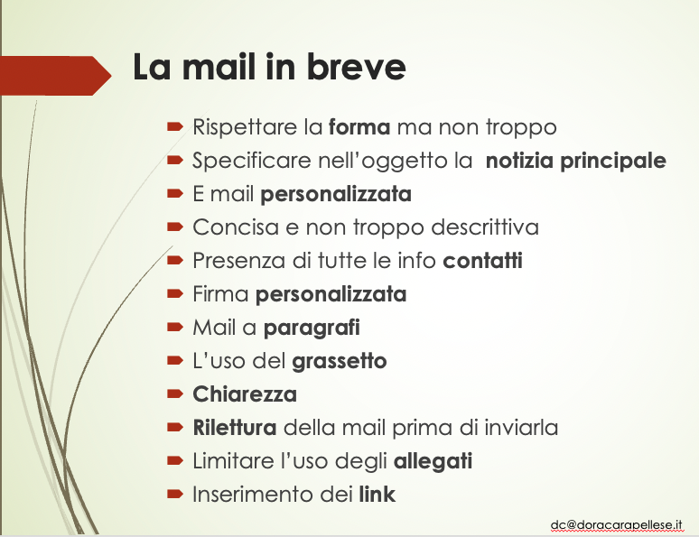 La mail in breve