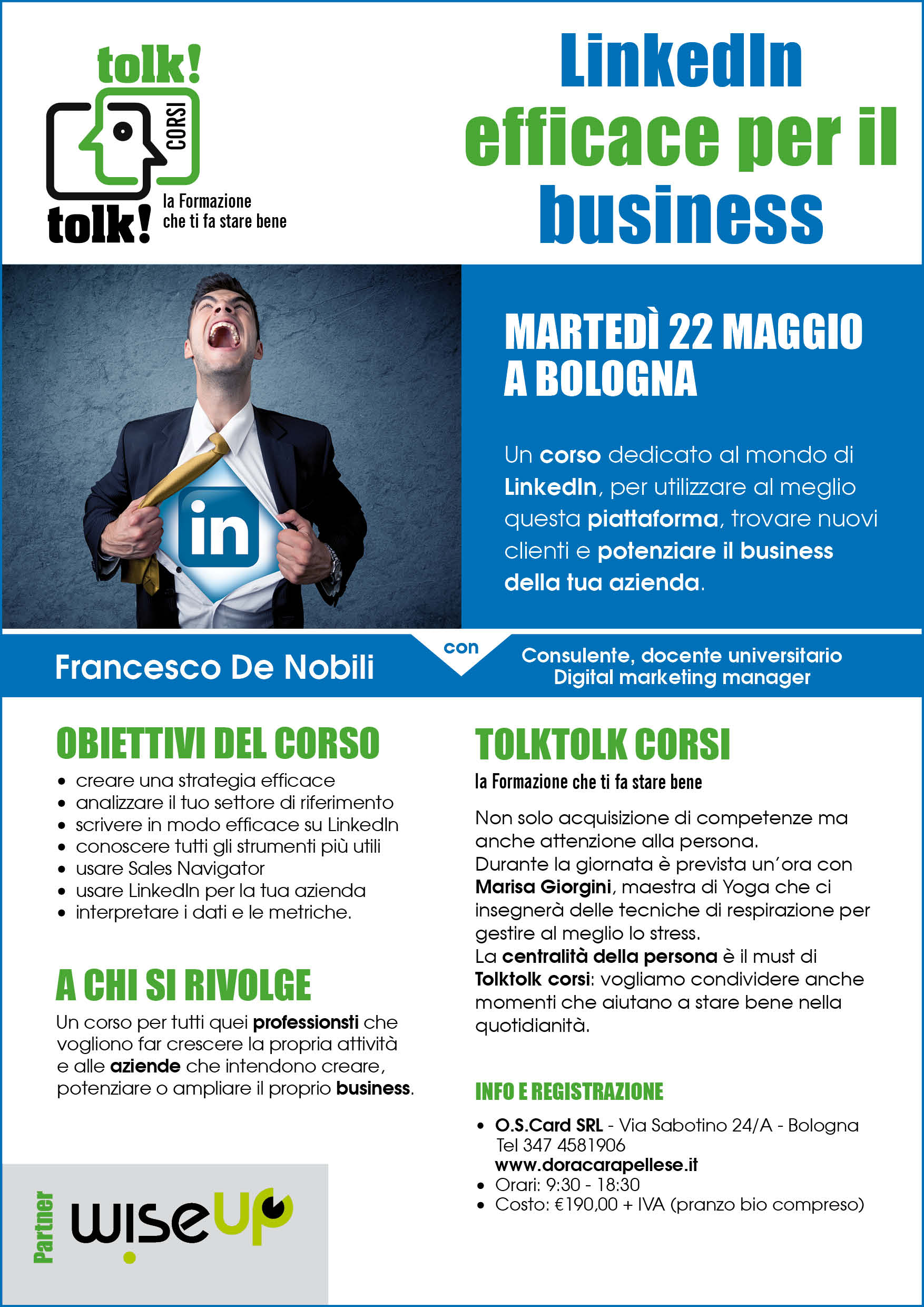 Locandina linkedin con bordino