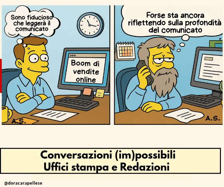 Il giornalista riceve molti comunicati al giorno e fa fatica a leggere il tuo