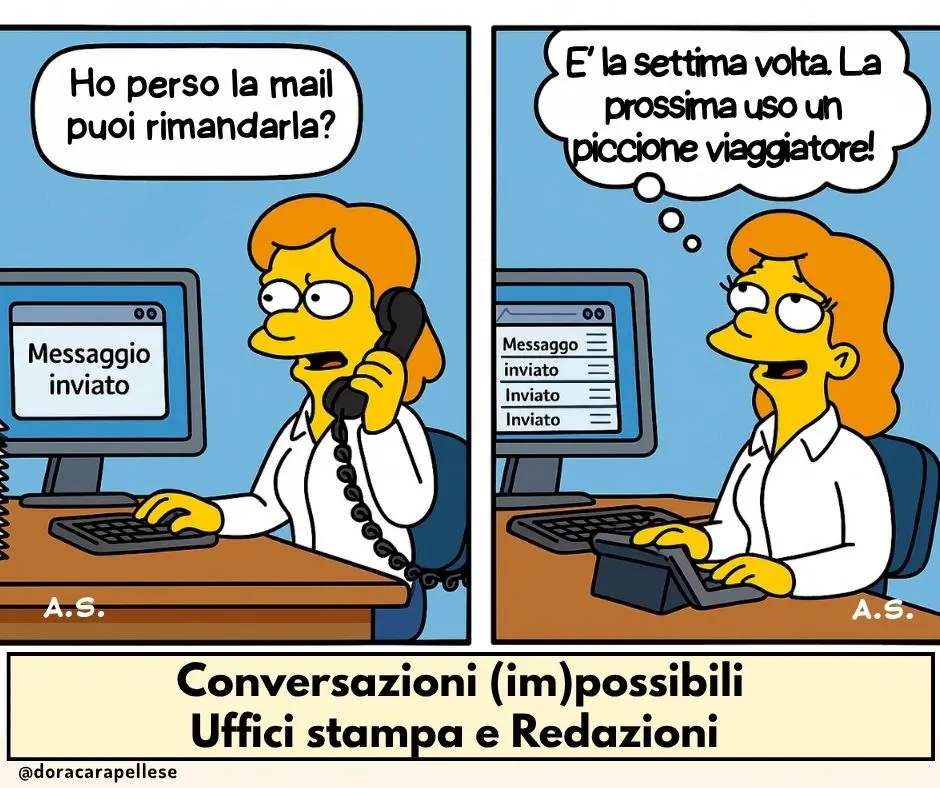 Al giornalista il comunicato spesso va spedito più volte  