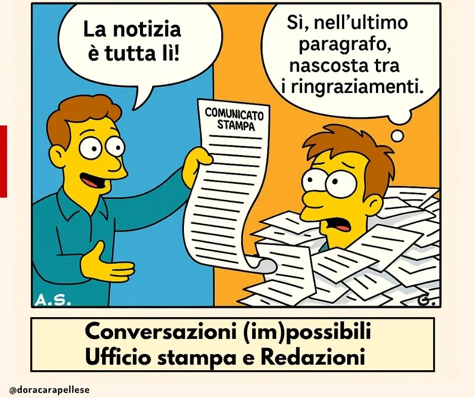 La notizia nel comunicato deve essere nelle prime righe