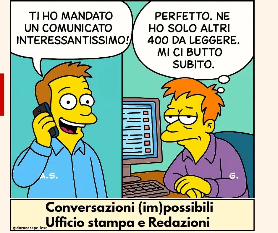 Troppi comunicati stampa da leggere, il giornalista fa fatica a leggere il tuo